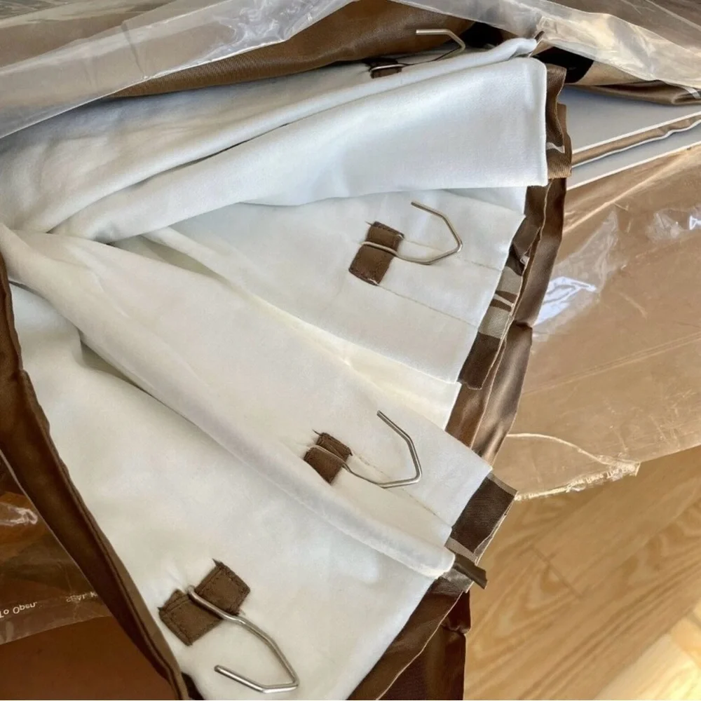 Restoration Hardware Silk Taffeta Multi Stripe Drapery Curtain 50x96